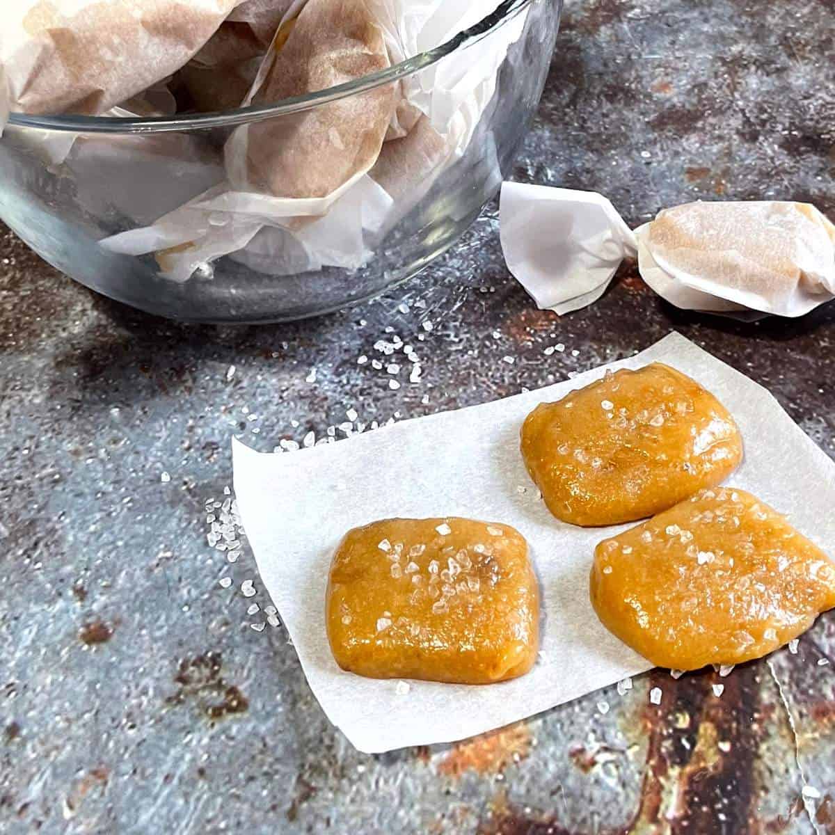 Dark Chocolate Sea Salted Caramels - 6 Pouches
